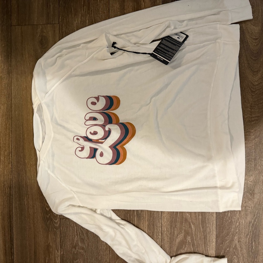 good hYOUman Cream Love Sweatshirt